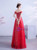 In Stock:Ship in 48 Hours Red Sequins Appliques Prom Dress