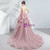 In Stock:Ship in 48 Hours Pink Tulle Appliques Beading Prom Dress