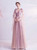 In Stock:Ship in 48 Hours Pink Tulle Appliques Pleats Prom Dress