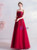 In Stock:Ship in 48 Hours Red Tulle Strapless Appliques Prom Dress
