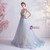 In Stock:Ship in 48 Hours Blue Tulle Lace Prom Dress