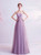 In Stock:Ship in 48 Hours Purple Tulle Appliques Pleats Prom Dress