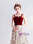 In Stock:Ship in 48 Hours Burgundy Velvet Sequins Tulle Prom Dress