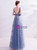 In Stock:Ship in 48 Hours Blue Sequins Backless Prom Dress