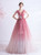 In Stock:Ship in 48 Hours Pink Tulle Sequins V-neck Prom Dress