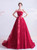 In Stock:Ship in 48 Hours Red Lace Strapless Prom Dress