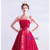 In Stock:Ship in 48 Hours Red Lace Strapless Prom Dress