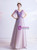 In Stock:Ship in 48 Hours Purple Tulle Pleats V-neck Prom Dress