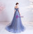 In Stock:Ship in 48 Hours Blue Appliques Beading Prom Dress