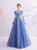 In Stock:Ship in 48 Hours Pink Blue Appliques Prom Dress