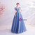 In Stock:Ship in 48 Hours Pink Blue Appliques Prom Dress
