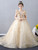 In Stock:Ship in 48 Hours Princess Gold Sequins Flower Girl Dress