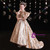In Stock:Ship in 48 Hours Gold Sequins High Neck Flower Girl Dress
