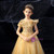 In Stock:Ship in 48 Hours Gold Seuqins Appliques Flower Girl Dress