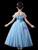 In Stock:Ship in 48 Hours Blue Tulle Lace Flower Girl Dress
