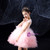 In Stock:Ship in 48 Hours Pink Tulle Appliques Cap Sleeve Flower Girl Dress