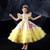 In Stock:Ship in 48 Hours Yellow Tiers Flower Girl Dress