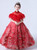 In Stock:Ship in 48 Hours Red Tulle Lace Feather Flower Girl Dress