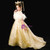 In Stock:Ship in 48 Hours Gold Sequins Feather Flower Girl Dress