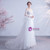 In Stock:Ship in 48 Hours White Horn Sleeve Appliques Wedding Dress