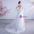 In Stock:Ship in 48 Hours White Horn Sleeve Appliques Wedding Dress