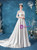 In Stock:Ship in 48 Hours White Satin Lace Appliques Wedding Dress