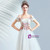 In Stock:Ship in 48 Hours White Tulle Pink Appliques Off the Shoulder Wedding Dress