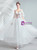 In Stock:Ship in 48 Hours A-Line White Tulle V-neck Wedding Dress