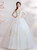 In Stock:Ship in 48 Hours White Ball Gown Appliques Wedding Dress