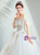 In Stock:Ship in 48 Hours Ball Gown White Tulle Appliques Wedding Dress