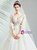 In Stock:Ship in 48 Hours V-neck Long Sleeve Beading Wedding Dress