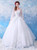 In Stock:Ship in 48 hours Appliques Long Sleeve Wedding Dress