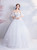 In Stock:Ship in 48 hours White Tulle Off the Shoulder Appliques Wedding Dress