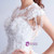 In Stock:Ship in 48 hours White Appliques Beading Cap Sleeve Wedding Dress