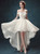 In Stock:Ship in 48 hours White Hi Lo Tulle Appliques Wedding Dress