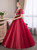 In Stock:Ship in 48 Hours Burgundy Appliques Quinceanera Dress
