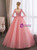 In Stock:Ship in 48 Hours Pink Long Sleeve Appliques Quinceanera Dress