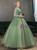 In Stock:Ship in 48 Hours Green Appliques Quinceanera Dress