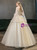 In Stock:Ship in 48 Hours Champagne Tulle Colorful Appliques Quinceanera Dress