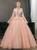 In Stock:Ship in 48 Hours Orange Pink Tulle Appliques Quinceanera Dress