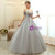 In Stock:Ship in 48 Hours Gray Tulle Appliques Quinceanera Dress