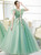 In Stock:Ship in 48 Hours Green Tulle Appliques Quinceanera Dress