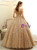 In Stock:Ship in 48 Hours Khaki Sequins Spaghetti Straps Quinceanera Dress