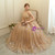 In Stock:Ship in 48 Hours Khaki Sequins Spaghetti Straps Quinceanera Dress