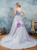 In Stock:Ship in 48 Hours Gray V-neck Appliques Quinceanera Dress