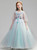 In Stock:Ship in 48 Hours Puff Sleeve Appliques Flower Girl Dress