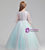 In Stock:Ship in 48 Hours Puff Sleeve Appliques Flower Girl Dress