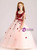 In Stock:Ship in 48 Hours Pink Tulle Burgundy Appliques Flower Girl Dress