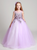 In Stock:Ship in 48 Hours Purple Appliques Tulle Flower Girl Dress