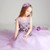 In Stock:Ship in 48 Hours Purple Appliques Tulle Flower Girl Dress